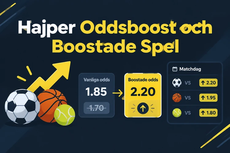 Hajper Oddsboost och boostade spel
