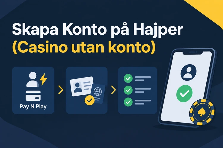 Skapa Konto på Hajper (Casino utan konto)