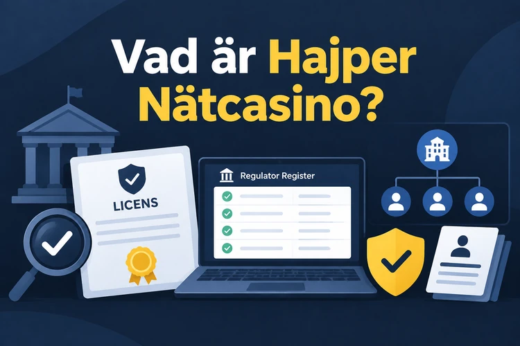 Vad är Hajper Nätcasino? (Om Hajper Ltd och Licens)