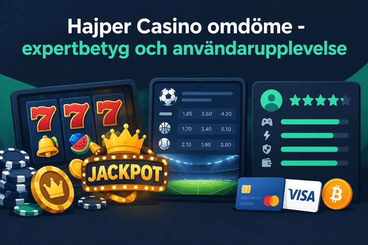 Hajper Casino omdöme - expertbetyg och användarupplevelse