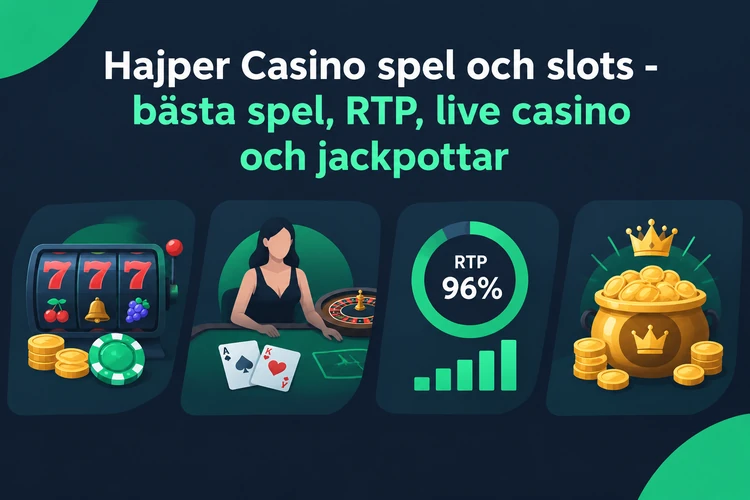 Hajper Casino spel och slots - bästa spel, RTP, live casino och jackpottar